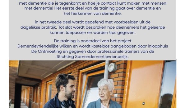 Training ‘GOED omgaan met dementie’